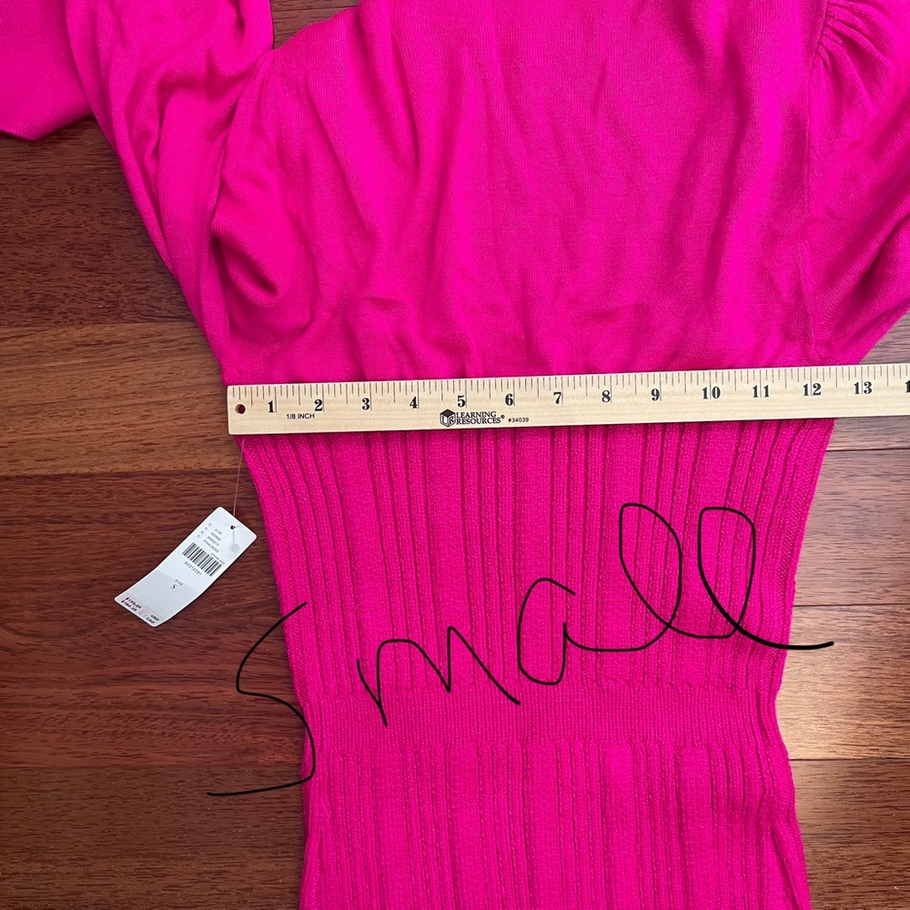 Anthropologie hot pink Long Sleeve sweater Dress multiple sizes - Picture 15 of 15